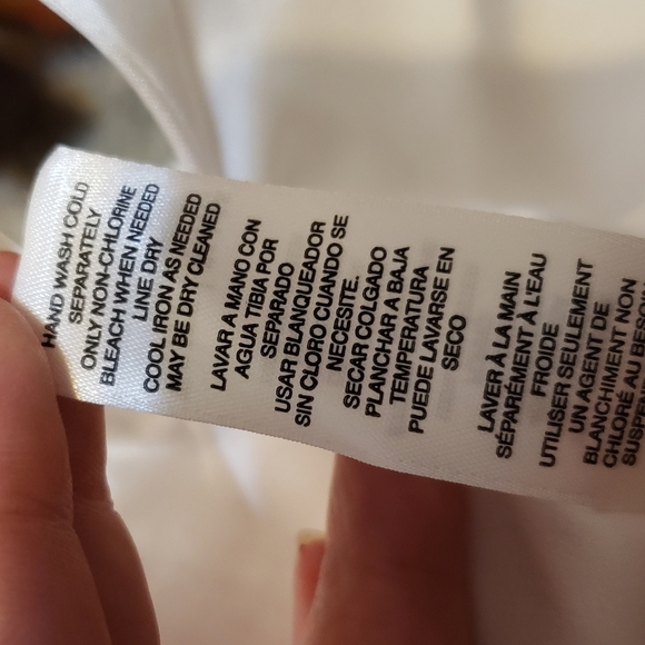 White House Black Market Beige Strapless Lace Top - Picture 7 of 8